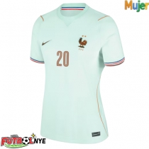 Camiseta Francia Desire Doue #20 Visitante Equipación para mujer Mundial 2026 manga corta